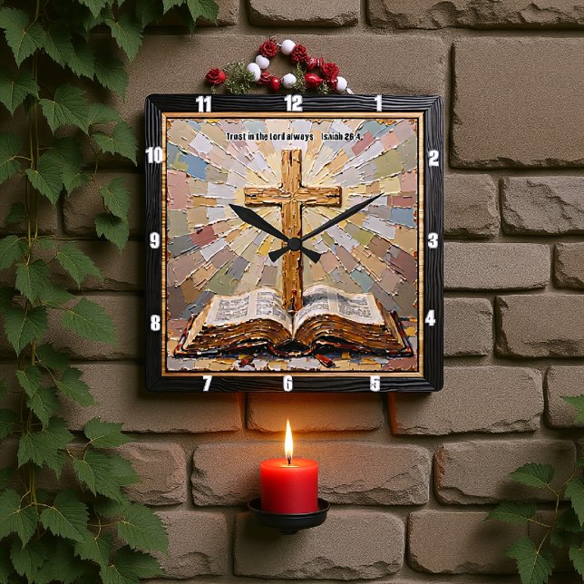 Reloj Cuadrado Fe Firme: Siempre En El Señor (Subido por el creador)