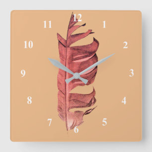 Reloj Cuadrado Feather drawing fine art original illustration