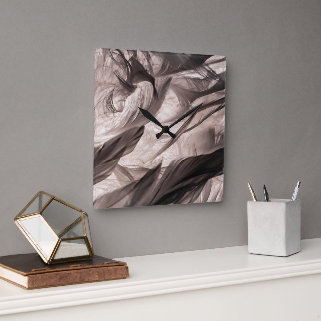 Reloj Cuadrado Feathers (Oficina)