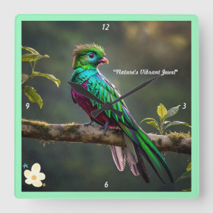Reloj Cuadrado "Feathers elegantes"