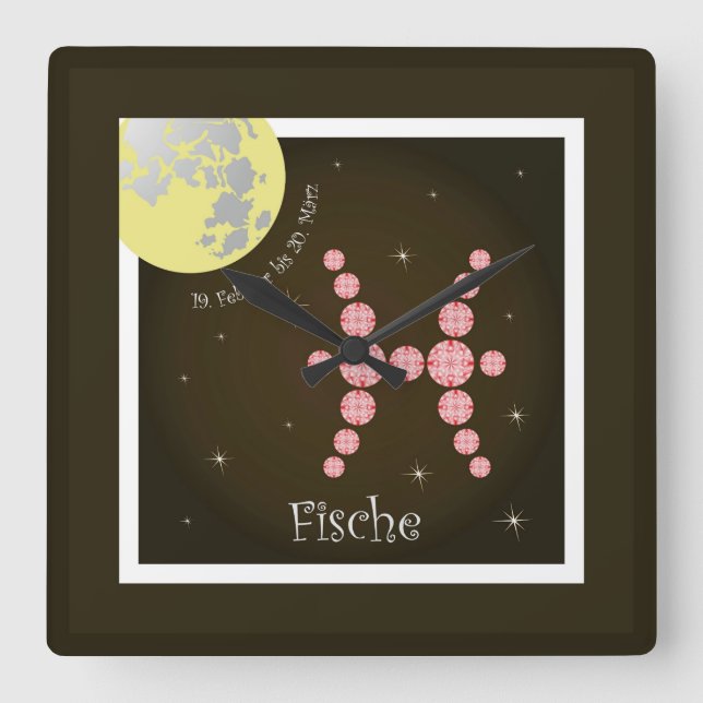 Reloj Cuadrado Febrero bis 20. März Uhr (Anverso)