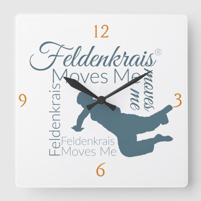 Reloj Cuadrado Feldenkrais® me mueve: Rollando con cerraduras (Anverso)