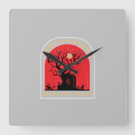 Reloj Cuadrado Feliz Fiesta de la medianoche de Halloween