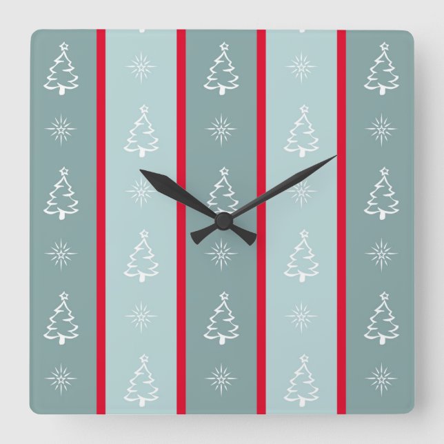 Reloj Cuadrado Feliz Navidad (Anverso)