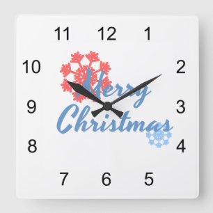 Reloj Cuadrado Feliz Navidad