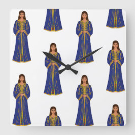 Reloj Cuadrado Femme marocaine en Motif Caftan