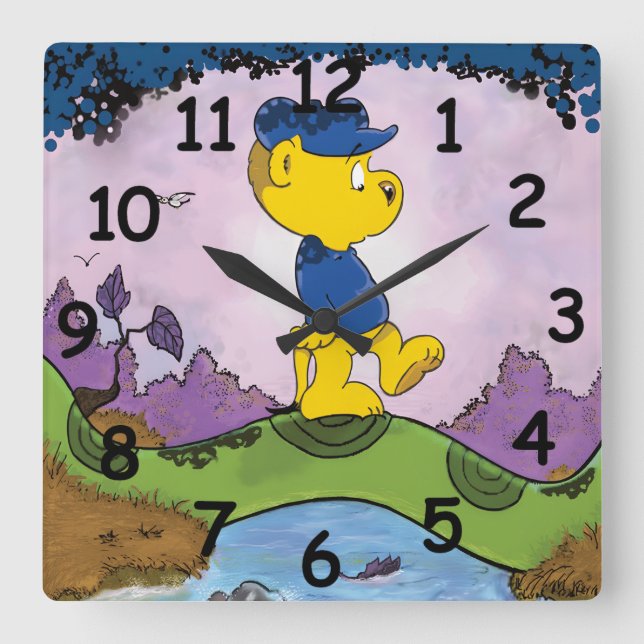 Reloj Cuadrado Ferald Picture Book (Anverso)