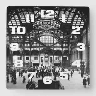 Reloj Cuadrado Ferrocarril del vintage de New York City de la