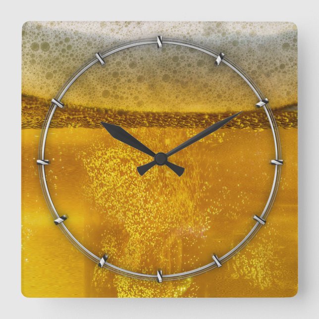 Reloj Cuadrado Festive Beer Galaxy a Celestial Quenching (Anverso)