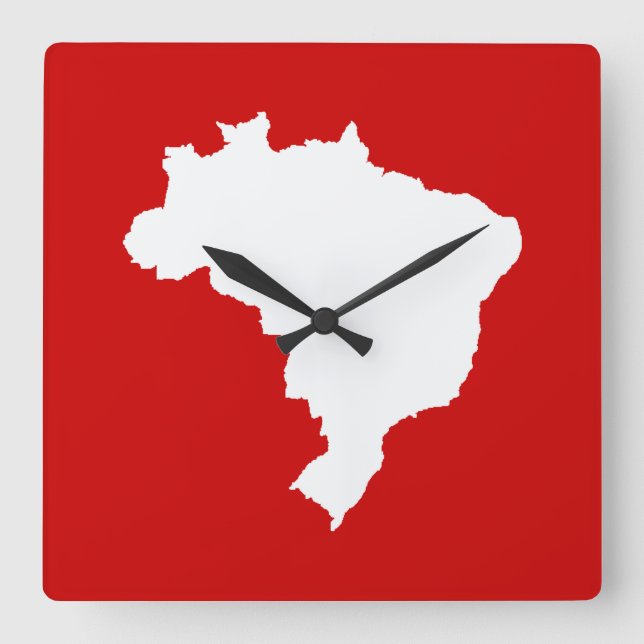 Reloj Cuadrado Festividad roja carnaval Brasil en Emporio Moffa (Anverso)