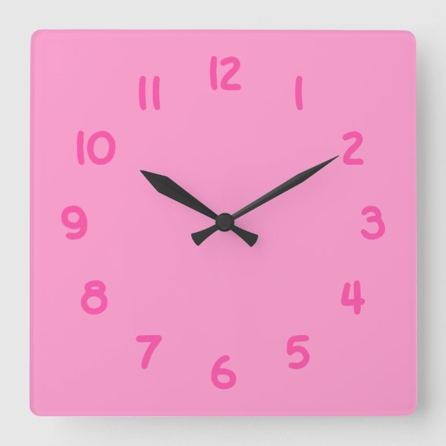 Reloj Cuadrado FF99CC Rosa (Anverso)