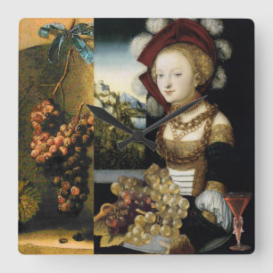 RELOJ CUADRADO FIESTA ANTIGUO DE LA DEGUSTACIÓN DE VINOS DEL