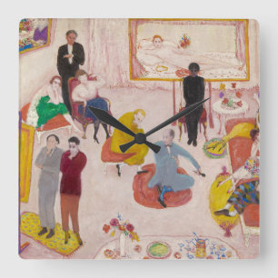 Reloj Cuadrado Fiesta de estudio de Florine Stettheimer