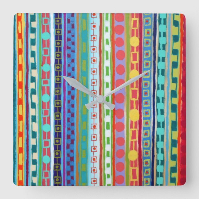 Reloj Cuadrado Fiesta Wall Clock (Anverso)