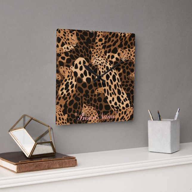 Reloj Cuadrado Fiestas felinas (Oficina)