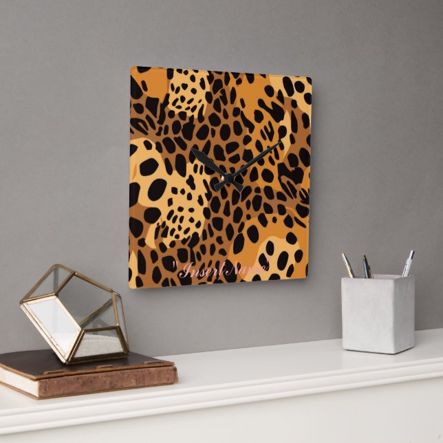 Reloj Cuadrado Fiestas felinas (Oficina)