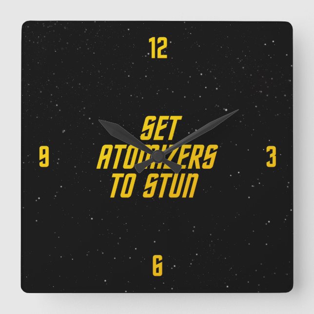 Reloj Cuadrado Fije los atomizadores para atontar (Anverso)