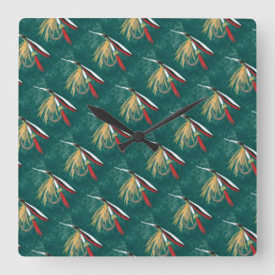 Reloj Cuadrado "Fin de trucha" mosca húmeda, pesca con mosca atan