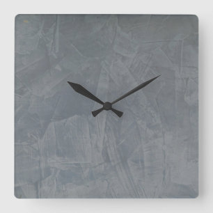 Reloj Cuadrado Final del yeso veneciano de la pizarra falso