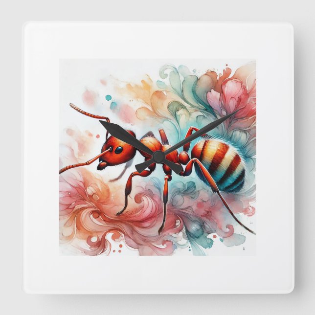 Reloj Cuadrado Fire ant 200924AREF105 - Watercolor (Anverso)