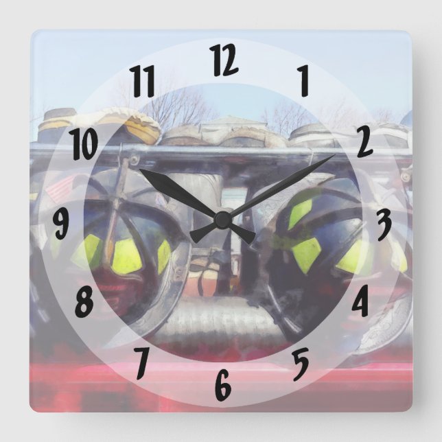 Reloj Cuadrado Fire Helmet and Boots (Anverso)