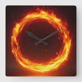 Reloj Cuadrado fire ring