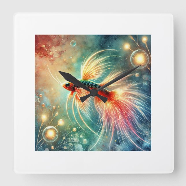 Reloj Cuadrado Firefly Fish 200824AREF125 - Watercolor (Anverso)