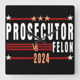 Reloj Cuadrado Fiscal Vs Felon 2024 Wall Clock