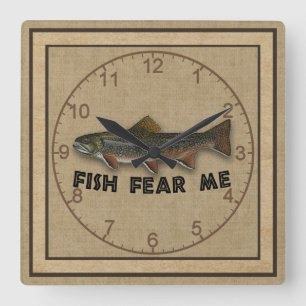 Reloj Cuadrado Fish Fish Fish Me Tiene Miedo
