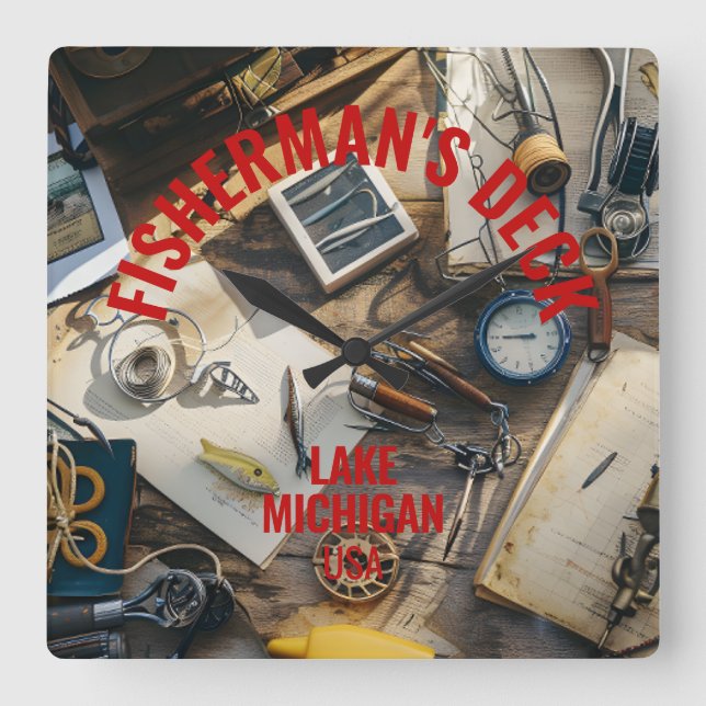 Reloj Cuadrado Fisherman’s Deck  (Anverso)