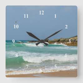 Reloj Cuadrado Fistral Beach Newquay Cornwall England