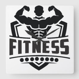 Reloj Cuadrado Fitness Motivation Graphic | Strong & Active Life