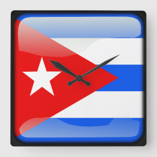 Reloj Cuadrado Flag of Cuba