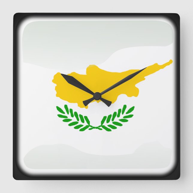 Reloj Cuadrado Flag of Cyprus (Anverso)