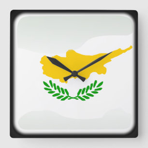 Reloj Cuadrado Flag of Cyprus