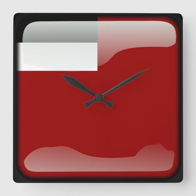 Reloj Cuadrado Flag of Georgia (Anverso)