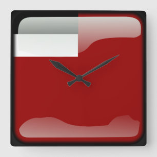 Reloj Cuadrado Flag of Georgia