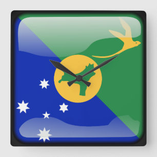 Reloj Cuadrado Flag of Kiribati (Christmas Island)