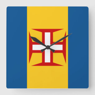 Reloj Cuadrado Flag of Madeira