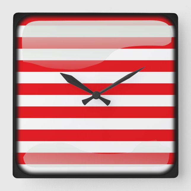 Reloj Cuadrado Flag of Malaysia (Anverso)