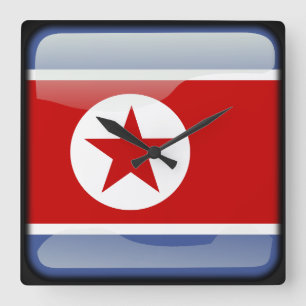 Reloj Cuadrado Flag of North Korea