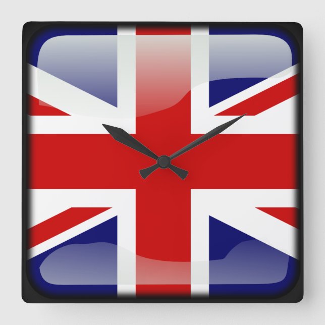 Reloj Cuadrado Flag of the United Kingdom (Anverso)