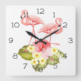 Reloj Cuadrado Flamencos