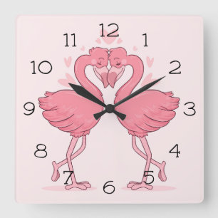 Reloj Cuadrado Flamencos