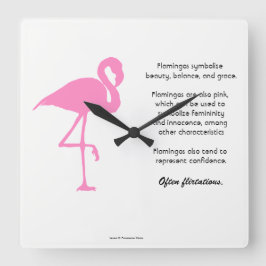 Reloj Cuadrado Flamingo