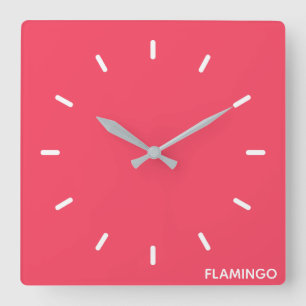 Reloj Cuadrado Flamingo pink color name