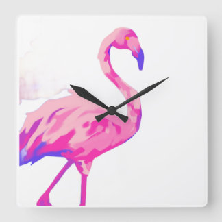 Reloj Cuadrado Flamingo Square Clock