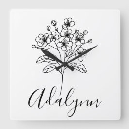 Reloj Cuadrado Fleece Blanket