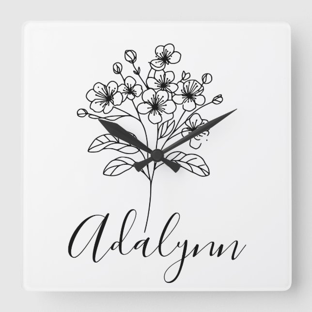 Reloj Cuadrado Fleece Blanket (Anverso)