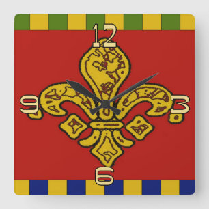 Reloj Cuadrado Fleur De Lis